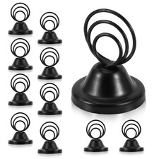 12Pcs Table Number Holders, Metal Black Finish Wire Picture Stands Name Menu ...