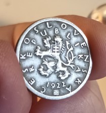 a 50 Haleru coin from Czechoslovakia, minted in 1922. #C22
