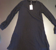 NWT Sieane short Sweater Dress Ribbed black Size Med.