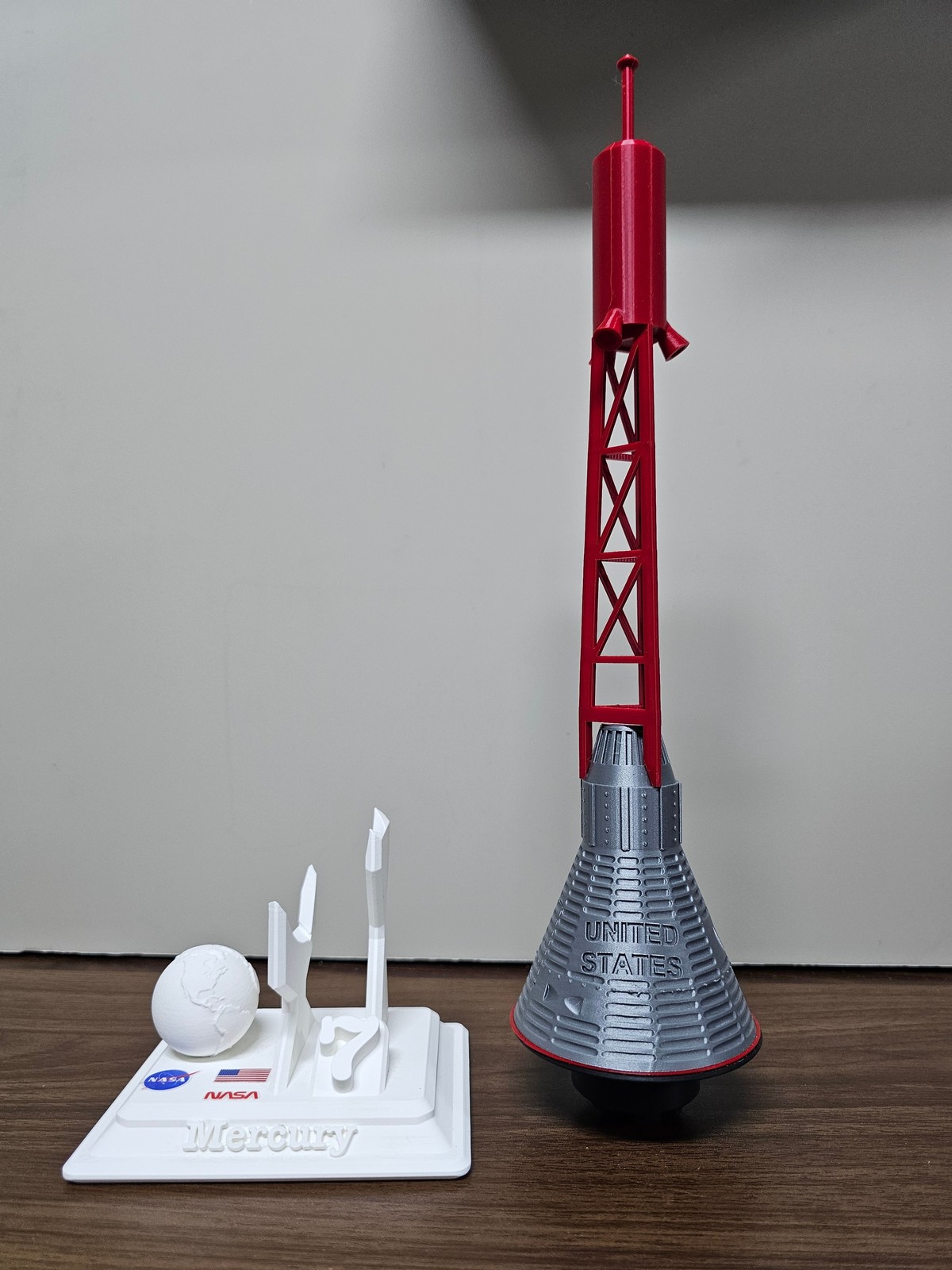 1:24 NASA Mercury-Redstone Launch Vehicle Rocket 3D Model Finished Painted