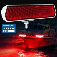 7 Pods Cree Led White Marine Boat Pontoon Dock Work Lights Yacht Red Scene 6.5