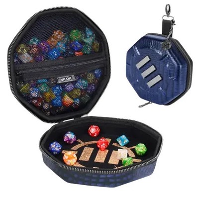 ENHANCE DnD Dice Tray and Dice Case(Dragon Blue) | ENHANCE Gaming