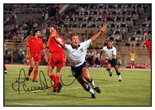 12543. David Platt Signed Pictures A4 Prints Arsenal England Villa Samp Juve etc