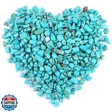 WAYBER 2 Lbs/920g Green Turquoise Decorative Stones Irregular Aquarium Pebble