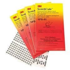 3M Spb-08 Wire Marker Book, Preprintd, Slf-Adhes, Pk5, Spb-08