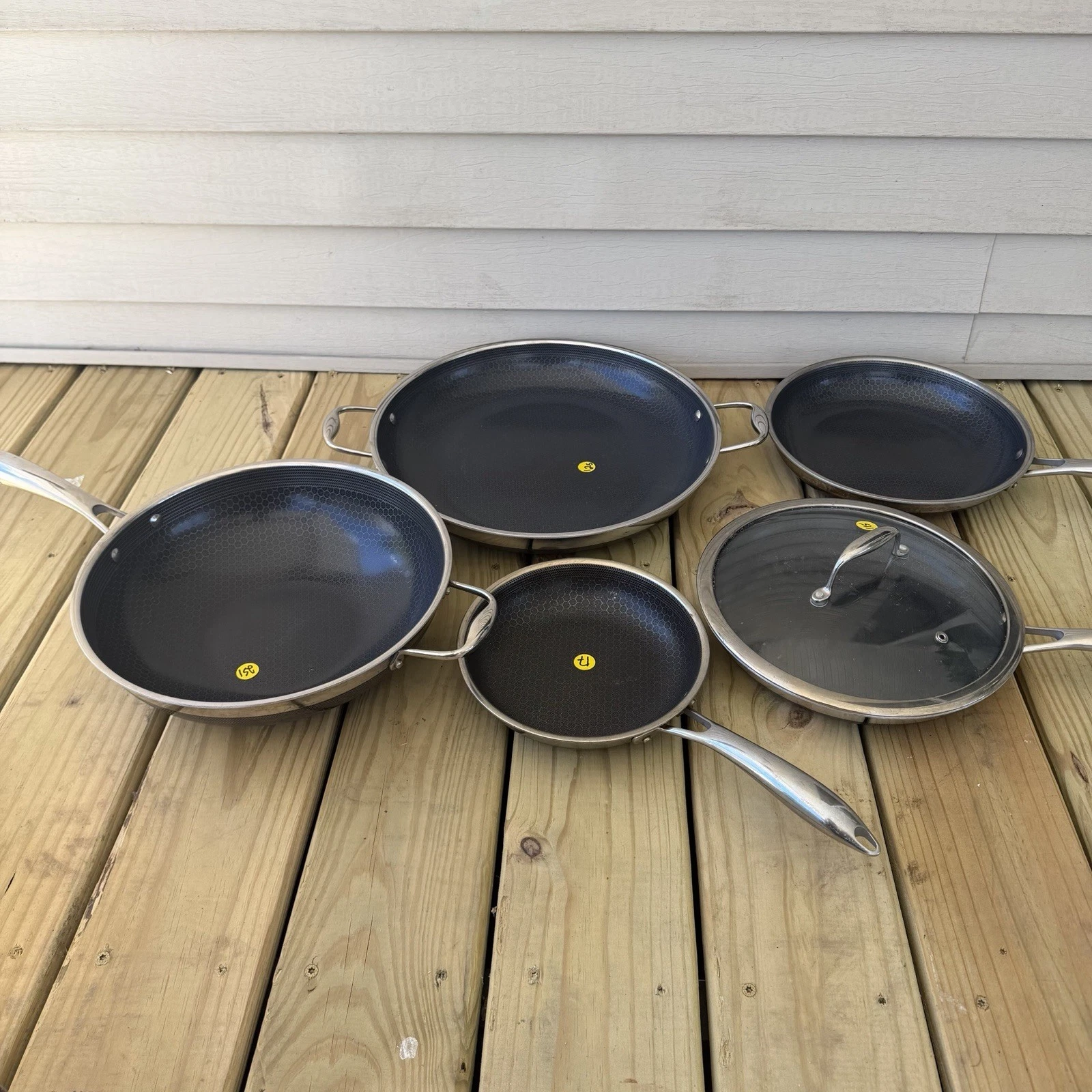 Hexclad Hybrid Cookware 6 Piece Set Preowned Great Condition