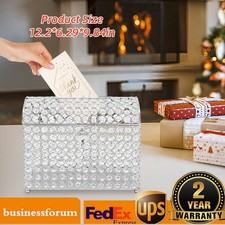 Modern Wedding Card Box with Heart Lock Key Money Card Box Wedding Card Box US