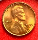 1955-S Lincoln Wheat Cent Penny GEM RED BU From an Original Bank Roll