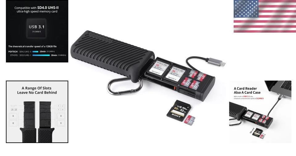 CreateMate 2-in-1 SD/Micro SD Card Reader Black - Image 2 of 4