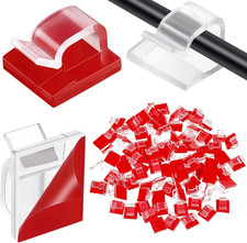 100 Pieces Cable Clips Outdoor Light Clips Cord Organizer Self Adhesive Wire Cli