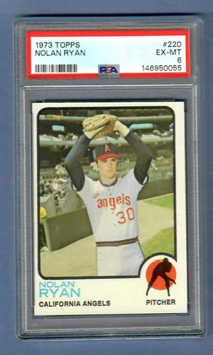 1973 Topps Baseball set #220 - Nolan Ryan- ANGELS -  PSA 6-  EX-MINT -*JEEJ*!