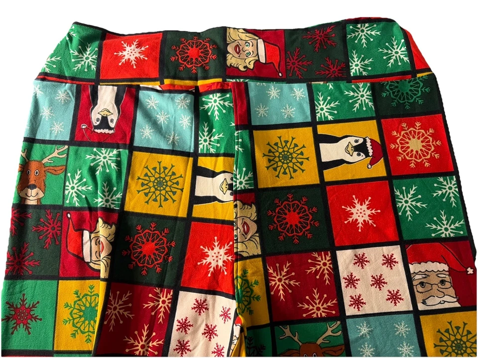 LuLaRoe Navidad Vacaciones Patchwork Leggings Talla TC2 (20-26) Nuevos Sin Etiquetas Foto 2 de 4