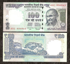 INDIA 100 RUPEES P-105s 2015 x 1 Pcs UNC GANDHI MOUNTAIN SIKKIM RR Sign BANKNOTE