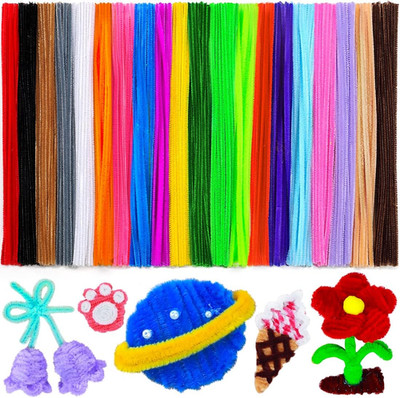 200 PCS Pipe Cleaners, Multi-Colored Pipe Cleaners Craft Supplies, 20 Colors Che