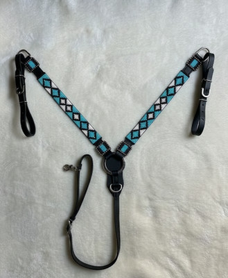 Martin Saddlery Western Premium Leder Reitsport Perlen Kopfstück, Brusthalsband