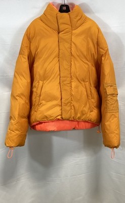 Adidas x Ivy Park 4All Unisex Reversible Puffer Jacket Orange Gold Sz L