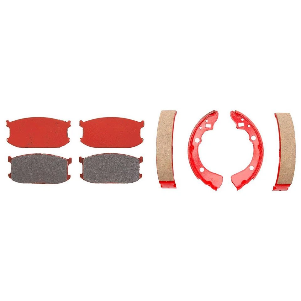 Pastillas de freno delanteras metálicas y zapatas traseras Element3 para Mazda GLC 1981-1985 Foto 4 de 4