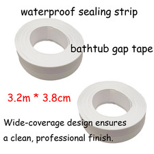 2 Rolls Waterproof Caulk Strip: Wide Bathtub Sealing Tape 3.2m 3.8cm Leak-Proof