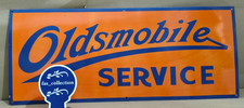 Oldsmobile Service Porcelain Enamel Sign 36 X 15 Inches 1 Sided Oldsmobile Service Porcelain Enamel Sign 36 X 15 Inches 1 Sided