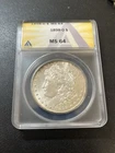 1898 O Morgan Dollar ANACS MS-64 - UNCIRCULATED - LUSTER - CERTIFIED SLAB - $1