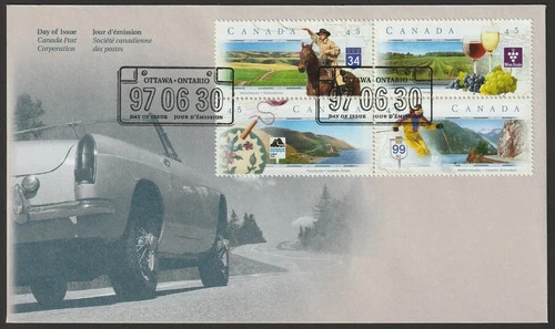 CANADA 1997 SCENIC HIGHWAYS #1653a FIRST DAY COVER !! M253