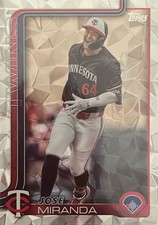 2025 Topps Base Set Series 1#310 Jose Miranda Silver Crackle Foil Board