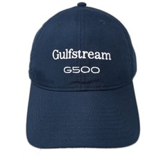 Gulfstream G500 Slideback Hat Blue Solid One Size Embroidered Outdoor