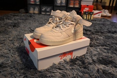 Stussy Air Force 1 Mid  Fossil  - Size 9