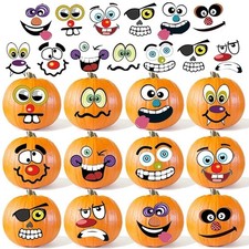 Halloween Mini Pumpkin Decorating Stickers for Kids Toddlers Party Favors