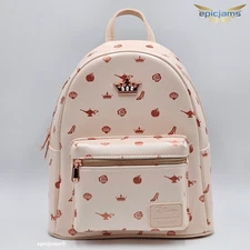 Loungefly Disney Princess Icon Iridescent Rose Gold Mini Backpack New