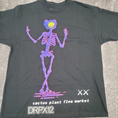 KAWS x Cactus Plant Flea Market Black Tee Size XL New