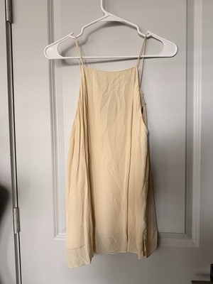 Miss Me Beige Lace Criss-Cross Cold Shoulder V-Neck Long Sleeve Blouse M MT0439T