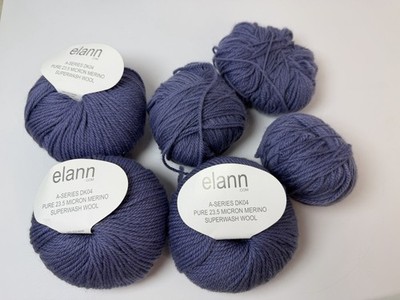 Elann Yarn 100% Merino Wool Purple Lot Of 3+