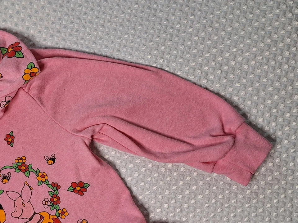 Camisa de vestir vintage Disney Winnie the Pooh Piglet floral rosa top niños talla 3T Foto 4 de 4