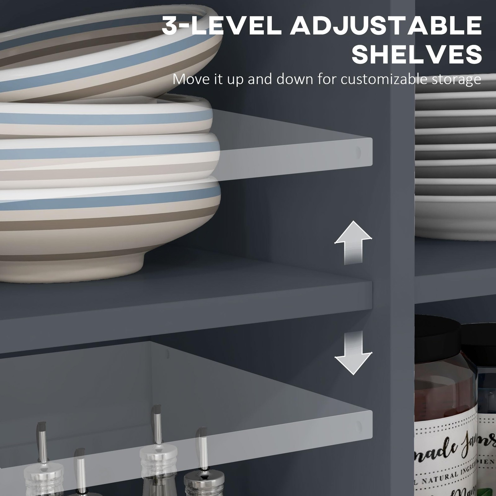 Rolling Kitchen Island with Drop Leaf Wood Breakfast Bar, Farmhouse Kitchen C...