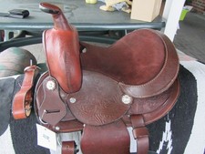 Saddle Silver Horn Cap 2 Conchos Bridle, Leather Work Saddle Silver Horn Cap 2 Conchos Bridle, Leather Work