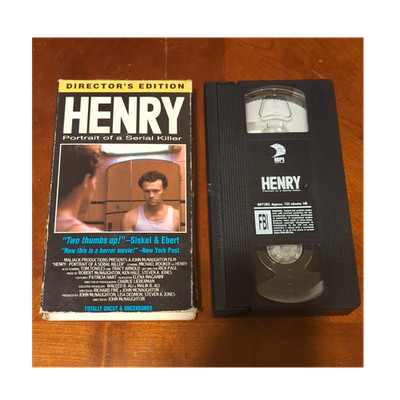 Henry: Portrait of a Serial Killer VHS Director's Edition NTSC 1986 NR Uncut