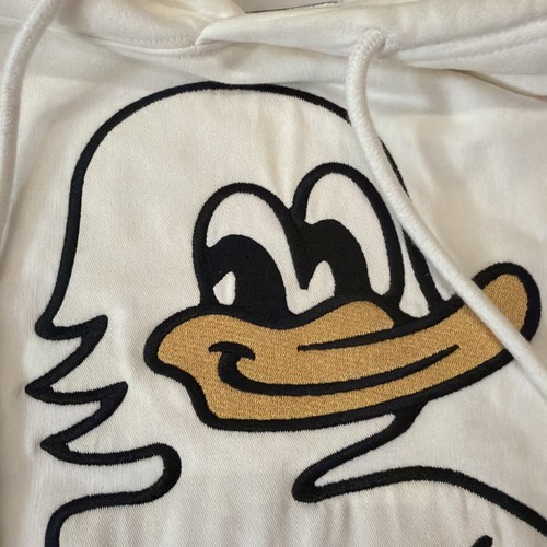 Einmal getragen Herren XL Palace Skateboards White Duck Out Hoodie X-Large FW19 Kapuze - Bild 3 von 14