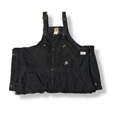 Carhartt Black Bib-&-Brace Overalls Insulated Workwear W40 (W42 Measured)