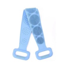 Silicone Bath Towel Rub Body Brush Shower Pull Back Strip Scrubber Exfoliating