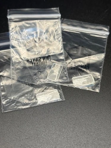 (15) 1 Gram Silver Bars - Statue of Liberty/LIberty Bell/Buffalo - .999 Fine