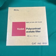 Kodak Polycontrast Acetate Filter PC3 1/2 Cat 143 0131 150mmx150mm