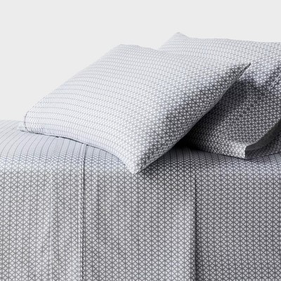 Twin/Twin XL 400 Thread Count Performance Sheet Set Blue Geo - Threshold