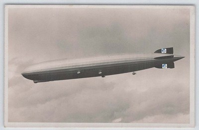 Zeppelin Ansichtskarte LZ 127 ''Graf Zeppelin'' mit Reederei-Stempel [644]