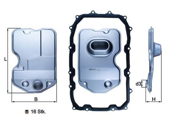 Hydraulikfilter Automatikgetriebe Knecht HX 160KIT Filtereinsatz FüR Porsche VW-image