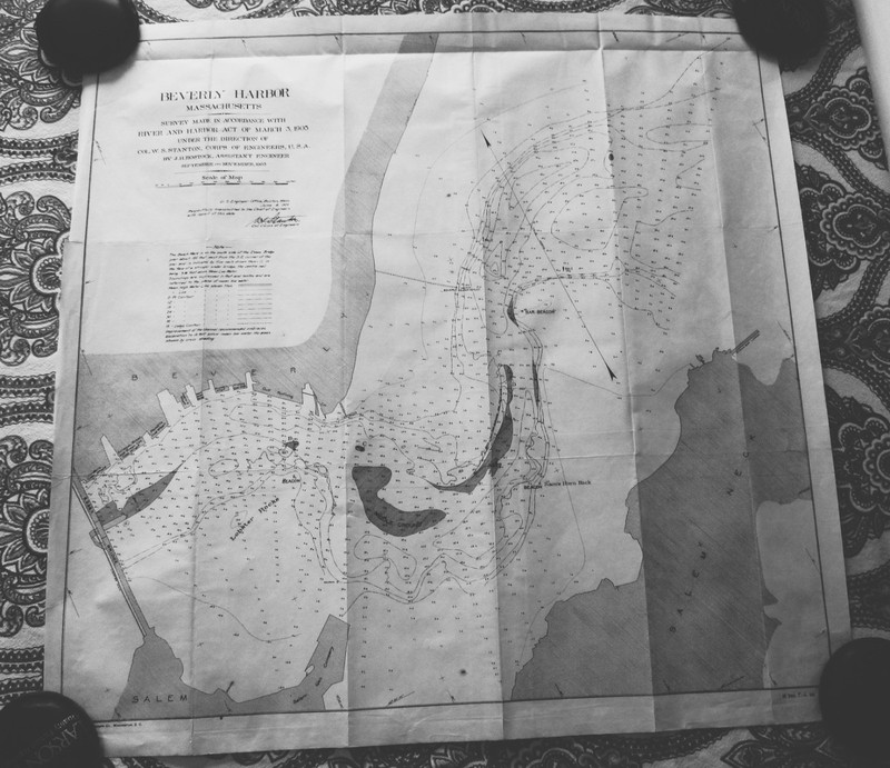Harbor Chart 1905 Beverly Massachusetts  Survey