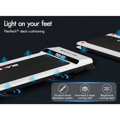 BLACK LORD Treadmill Electric Walking Pad Steel Frame Under Desk Gym 410mm White - Picture 8 of 12