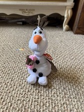 Olaf the Snowman Ty Beanie Boo with heart stuff animal NWT