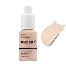 PHOERA Foundation,Flawless Soft Matte Oil 1 Fl Oz (Pack of 1), 101# Porcelain 