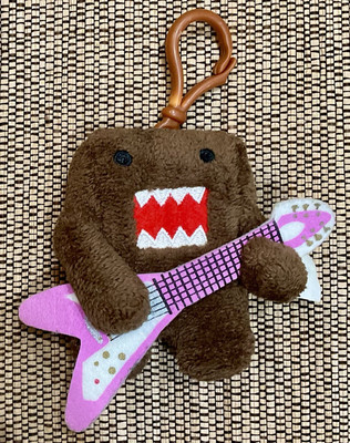 DOMO KUN 2009 RARE Collector Item ROCKER Keychain Stuffed Plush Toy FREE SHIP